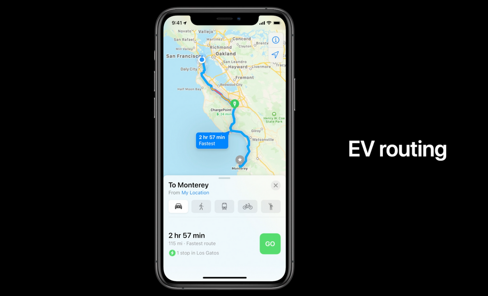 Maps app for iOS 14 on iPhone