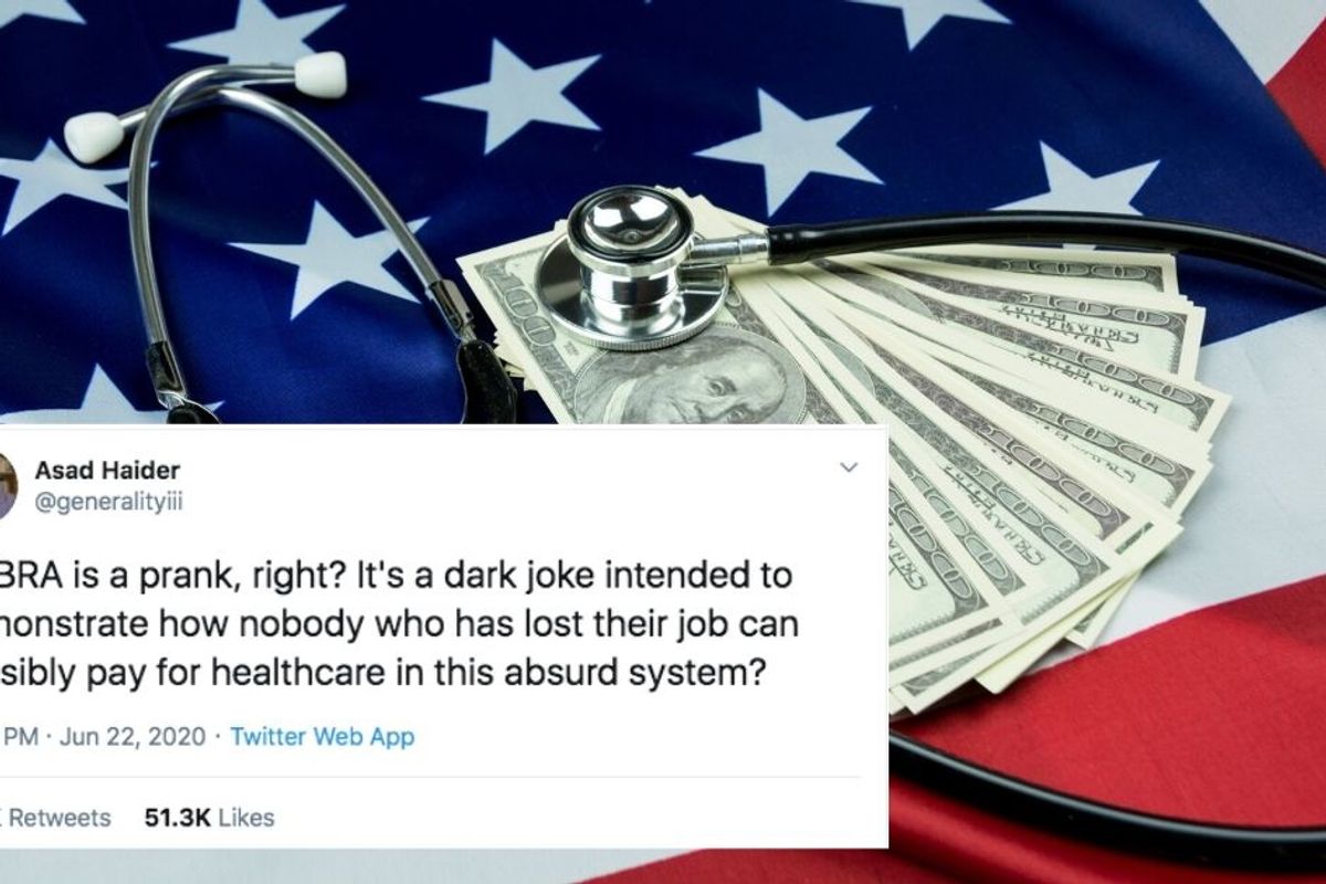 People are commiserating about the absurd unaffordability of COBRA health insurance