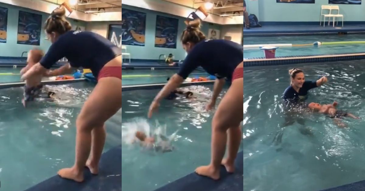 Mom Hit With Death Threats After Viral Video Of Her Infant Son Being Thrown Into Pool By Swim Instructor Sparks Controversy