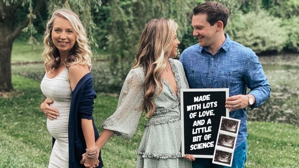 51-year-old Julie Loving is about to give birth to her own grandchild after becoming surrogate for her daughter