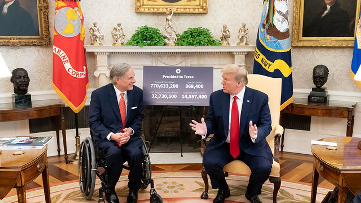 Greg Abbott, Donald Trump