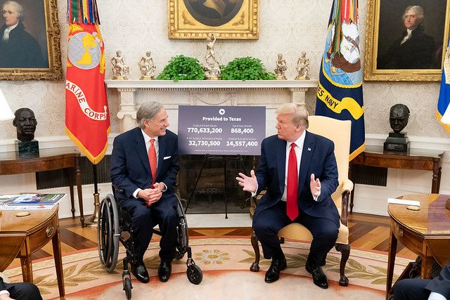 Greg Abbott, Donald Trump