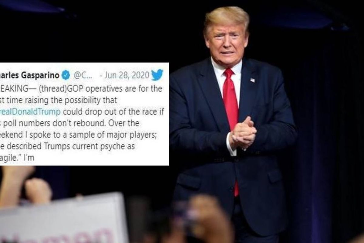 Republican operative tells Fox News that Trump may drop out of the 2020 presidential race