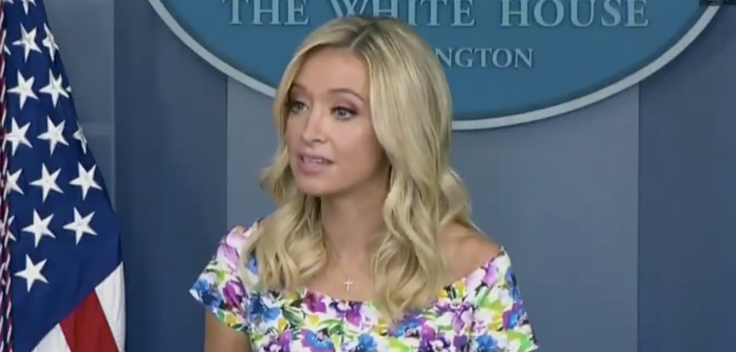 Kayleigh McEnany Roasted for Her Confident Defense of Trump's Latest Claim That the Virus Will 'Just Disappear'