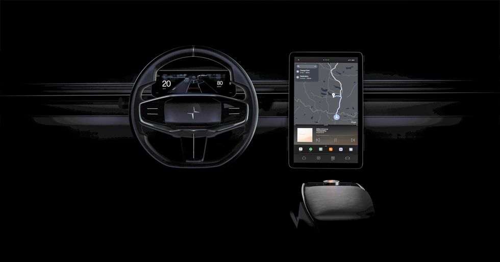 Future car UI design by Google and Polestar