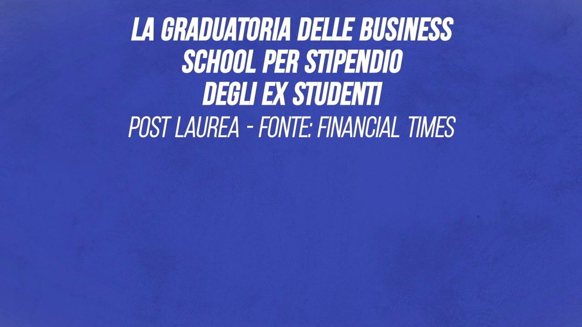 La graduatoria delle business school per stipendio degli ex studenti