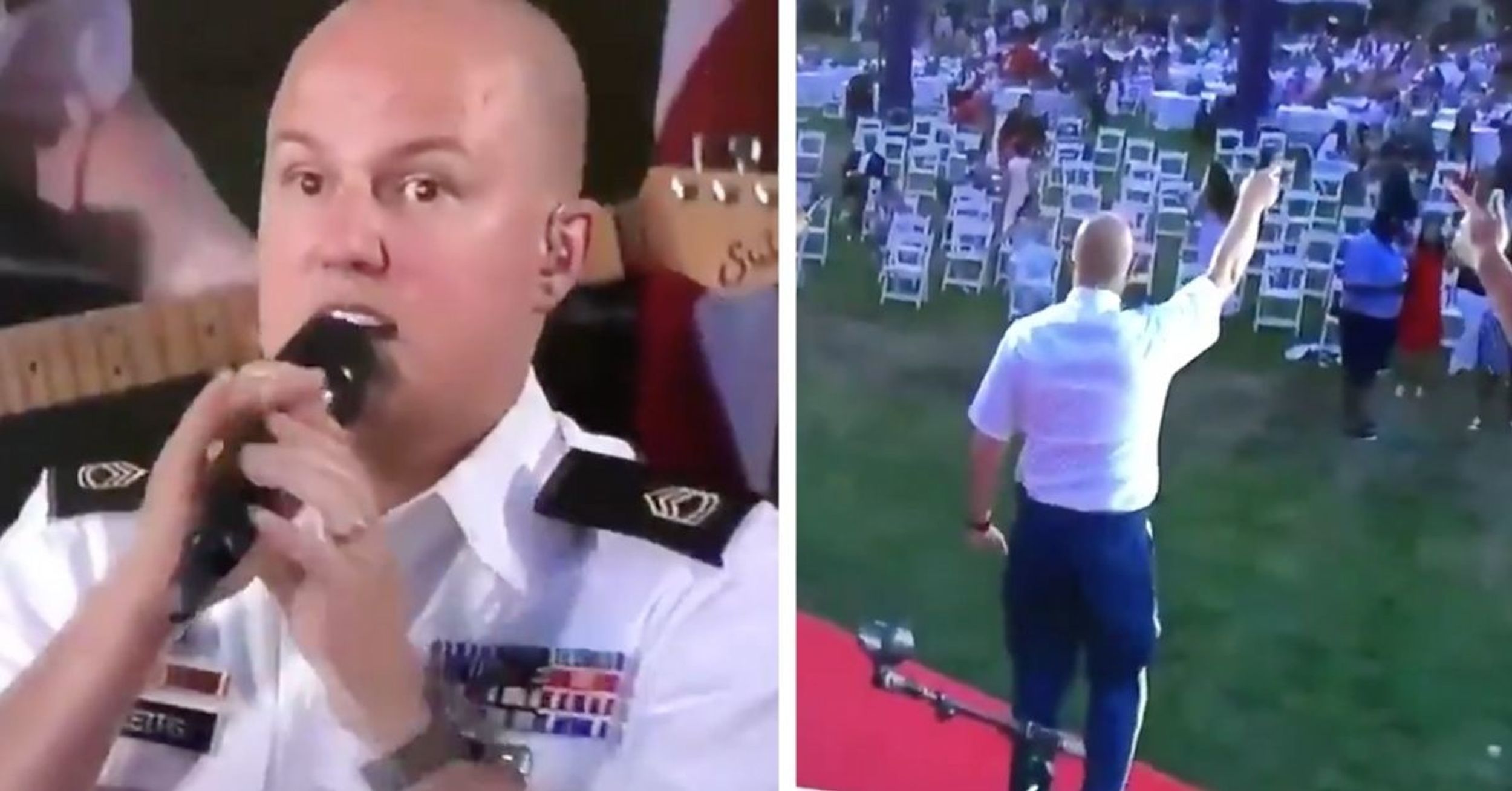 Guy Performing Bruno Mars To An Empty Crowd At Trump's July 4th Celebration Is Hilariously Awkward