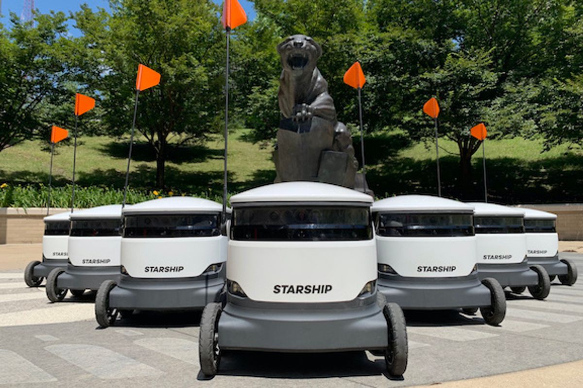 Starship Technologies robots at the University of Pittsburgh