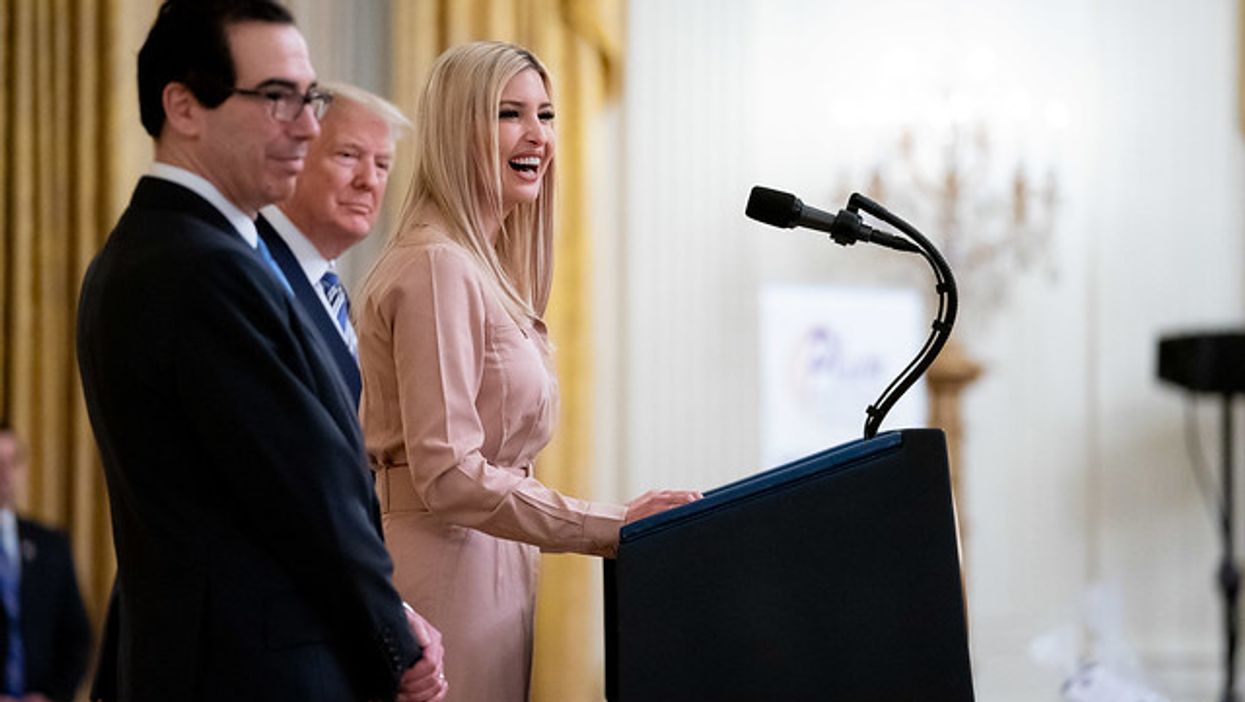 Donald Trump, Ivanka Trump, Steve Mnuchin, Paycheck Protection Program