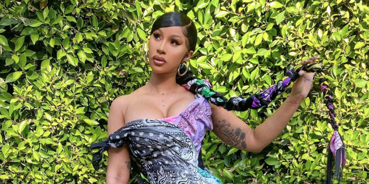 Cardi B matched her hair to her Louis Vuitton bag
