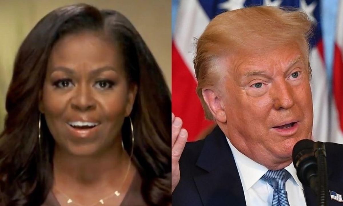 Trump Just Lashed Out at Michelle Obama After Her Brutal Convention Speech and People Are Fact Checking Him Hard