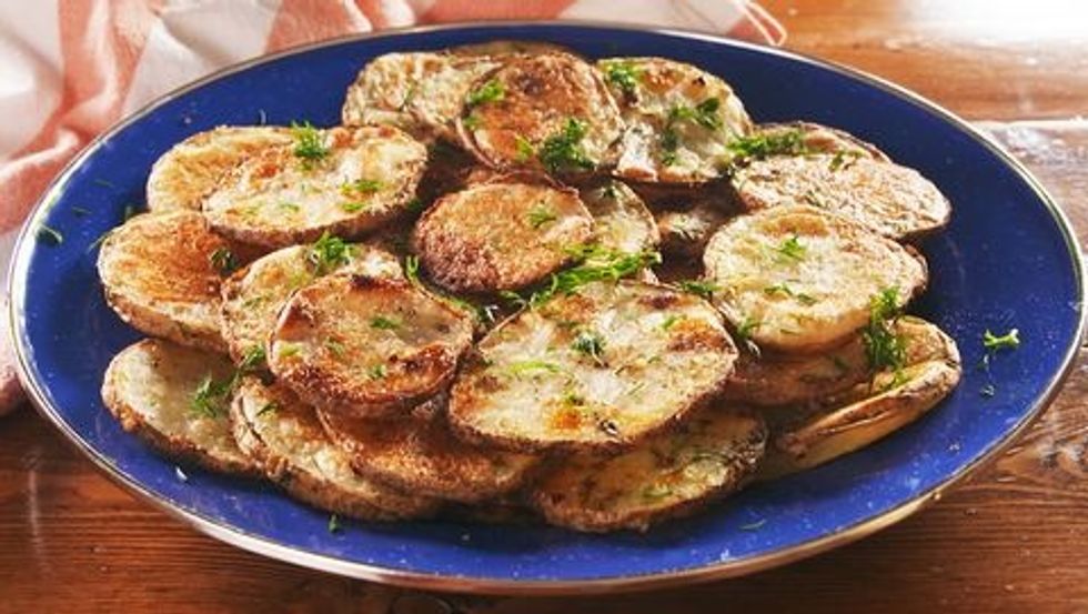 Oven Fried Pickle Potato Chips