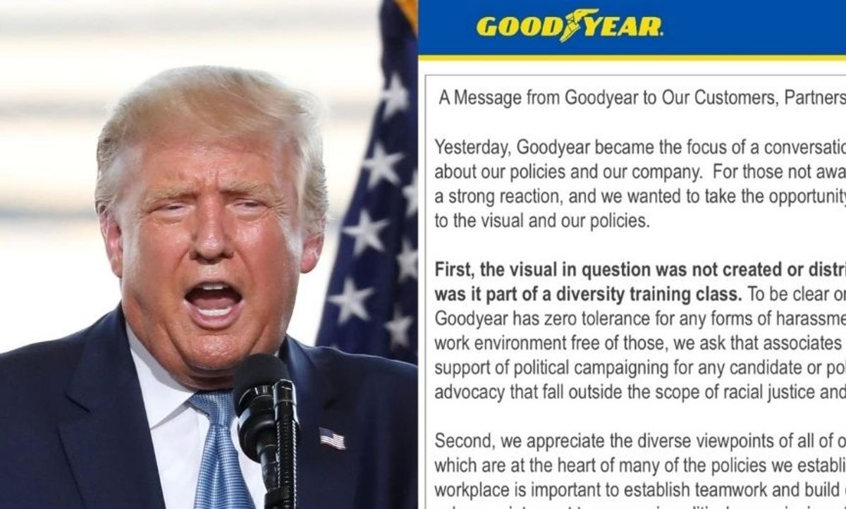 Trump Just Called for a Boycott of Goodyear Tires Claiming They 'BAN MAGA HATS' and Goodyear Just Responded