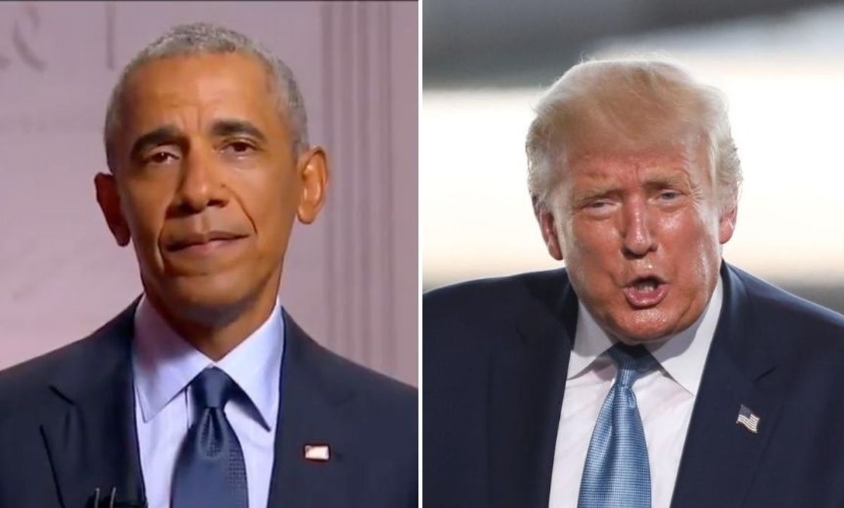Donald Trump Tried to Come for Barack Obama During His Convention Speech With Unhinged All Caps Tweets--It Did Not Go Well