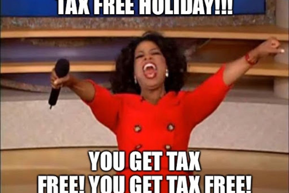 tax free holiday