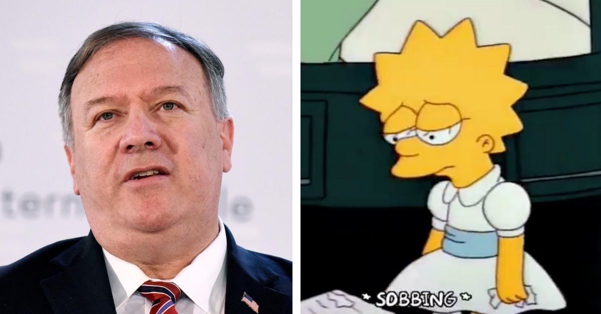 Mike Pompeo Slammed After Using Lisa Simpson GIF To Mock Dems During Segment About Domestic Abuse