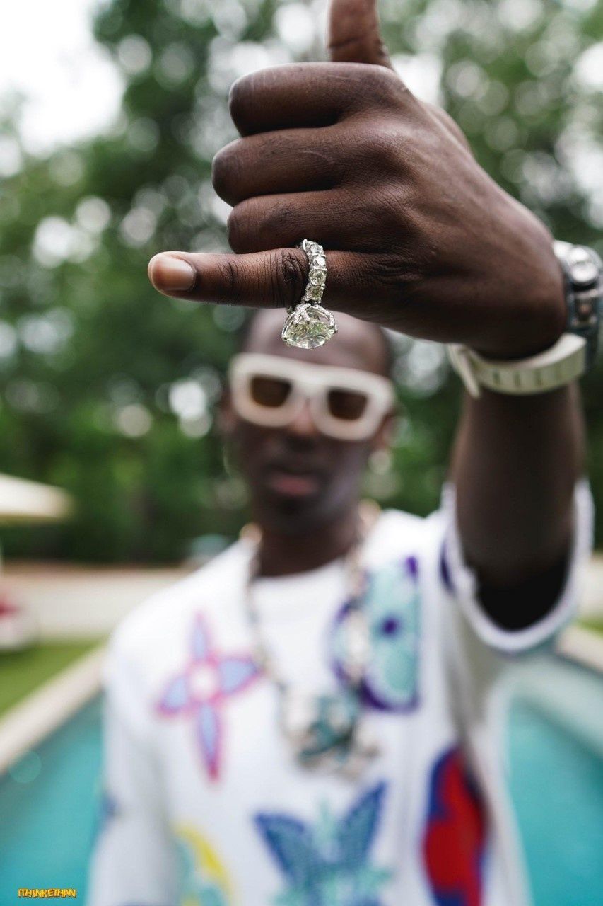 Young dolph deals blue jewelry