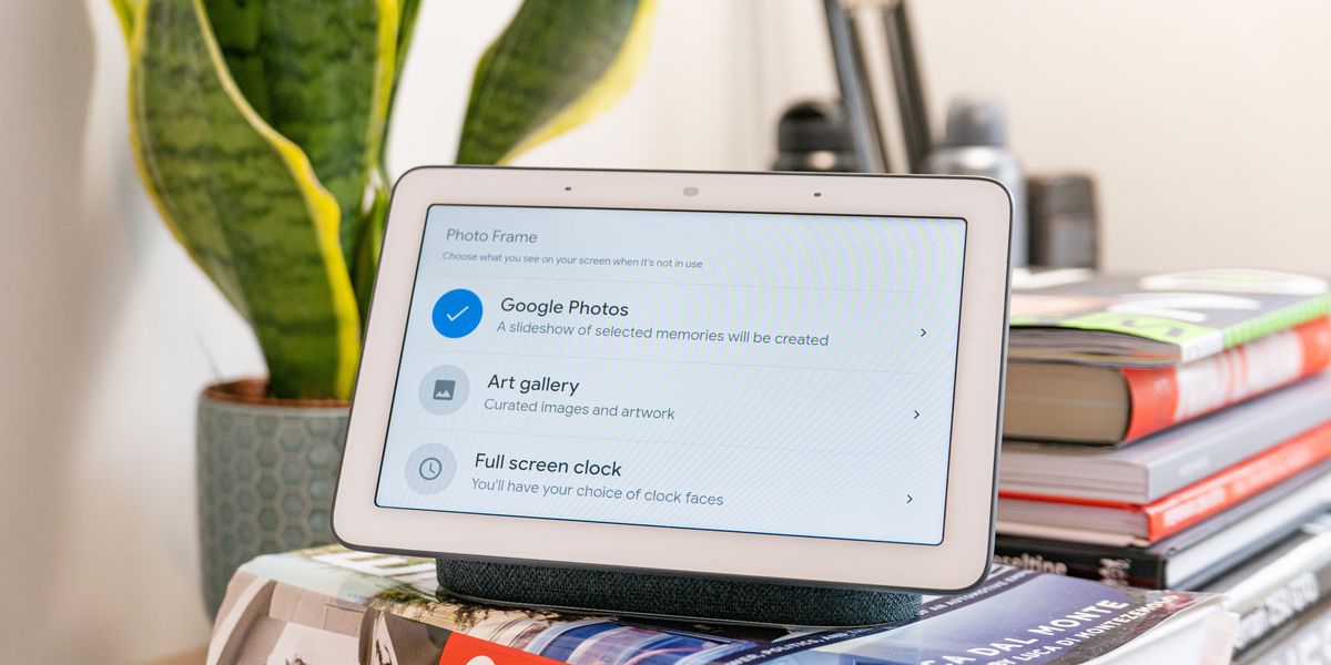 How to change photo frame settings on a Google smart display Gearbrain