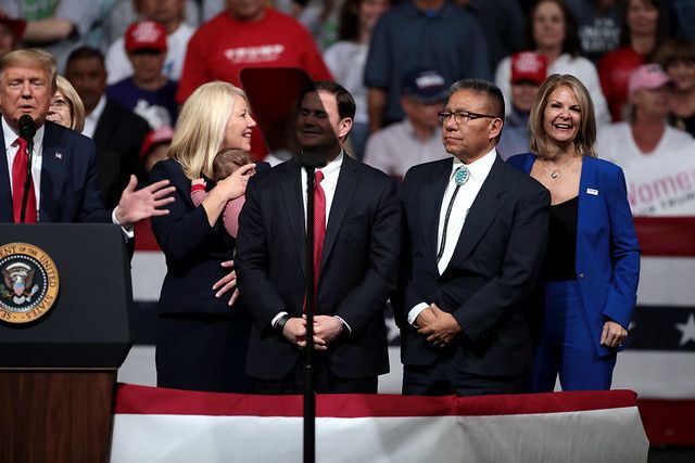 Republicans with President Donald Trump