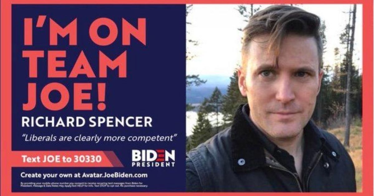 Biden campaign swiftly and soundly rejects neo-Nazi Richard Spencer's 'endorsement'