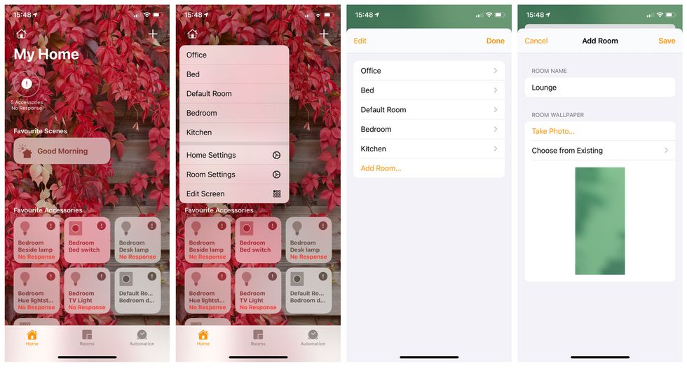Adding a new room to Apple Home