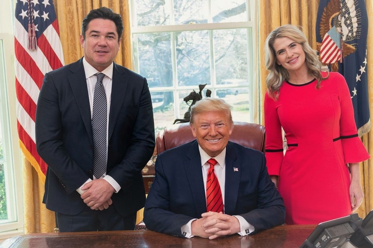 Dean Cain with Donald Trump and Kristy Swanson