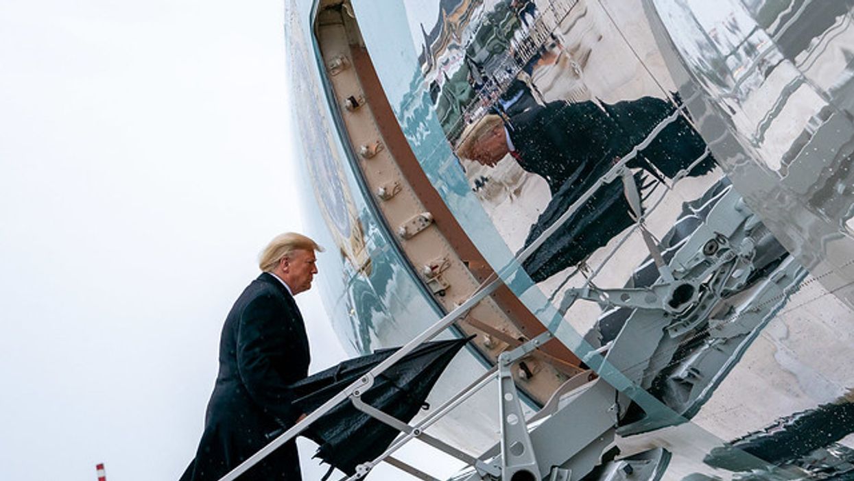 boarding the Air Force One