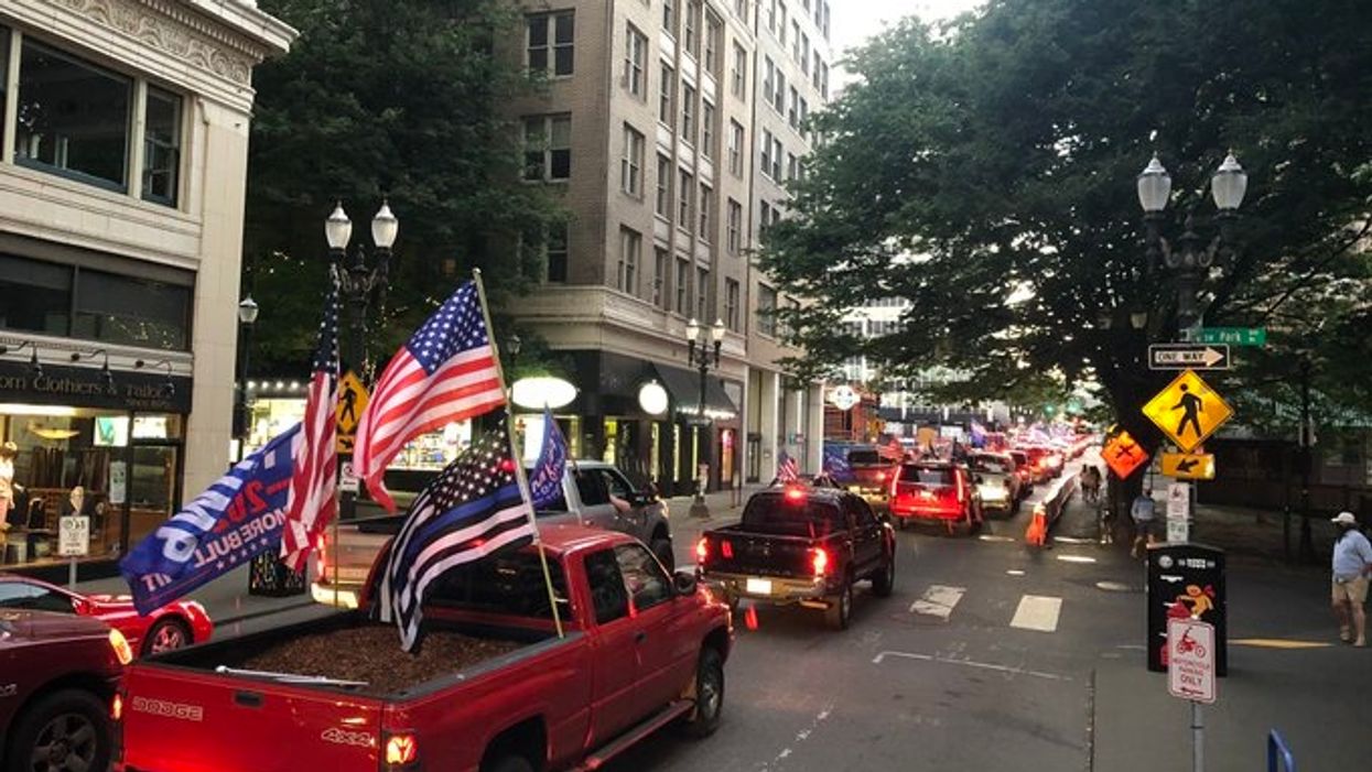Trump caravan in Portland, Portland riots