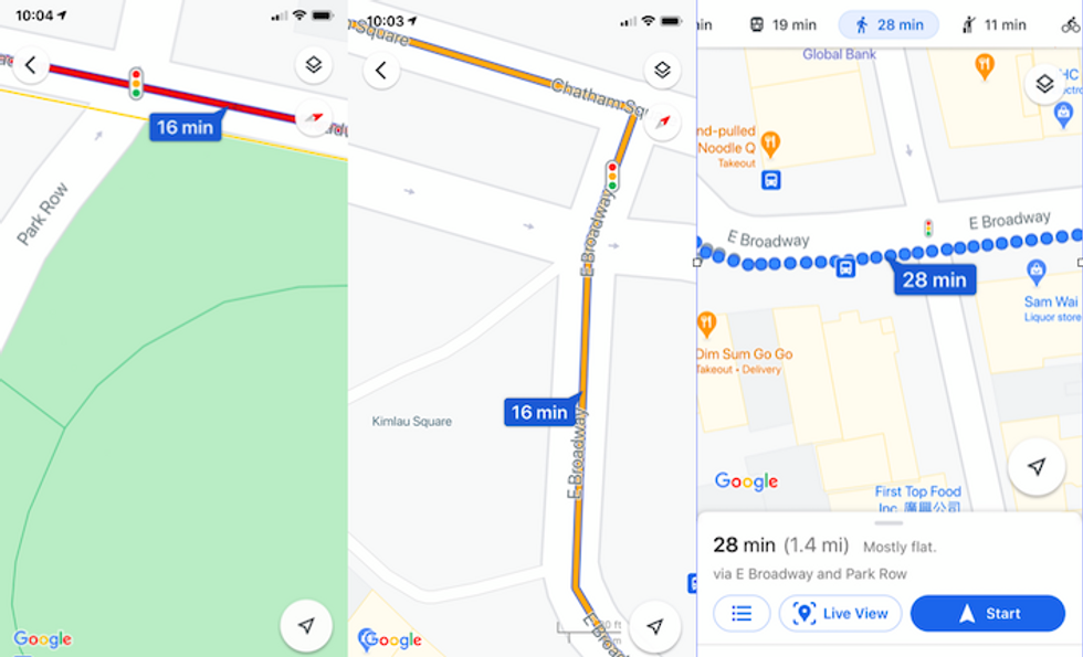 Google Maps app on iPhone X