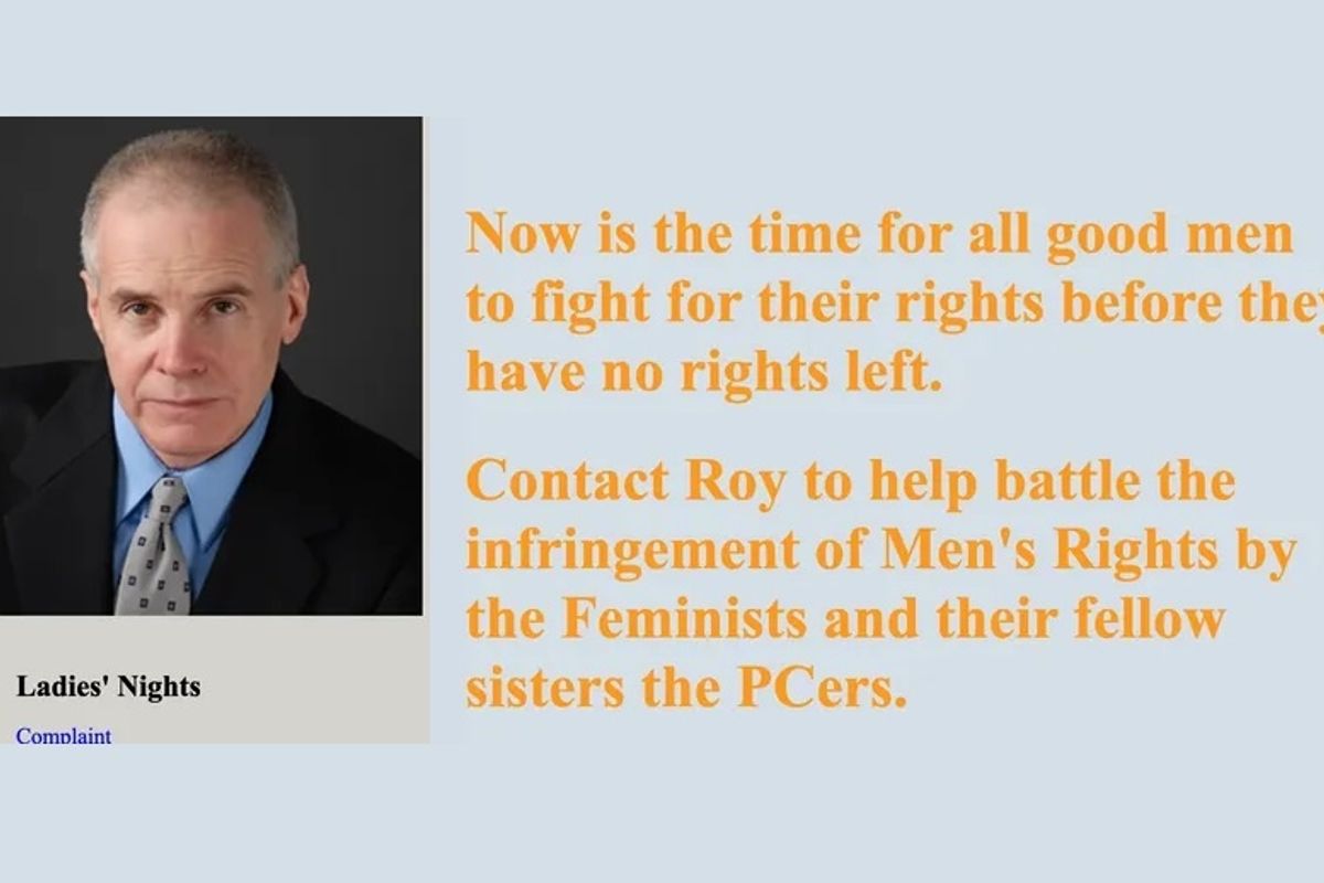 Men's Rights Activist Lawyer Moves From Suing 'Ladies Nights' To Murder