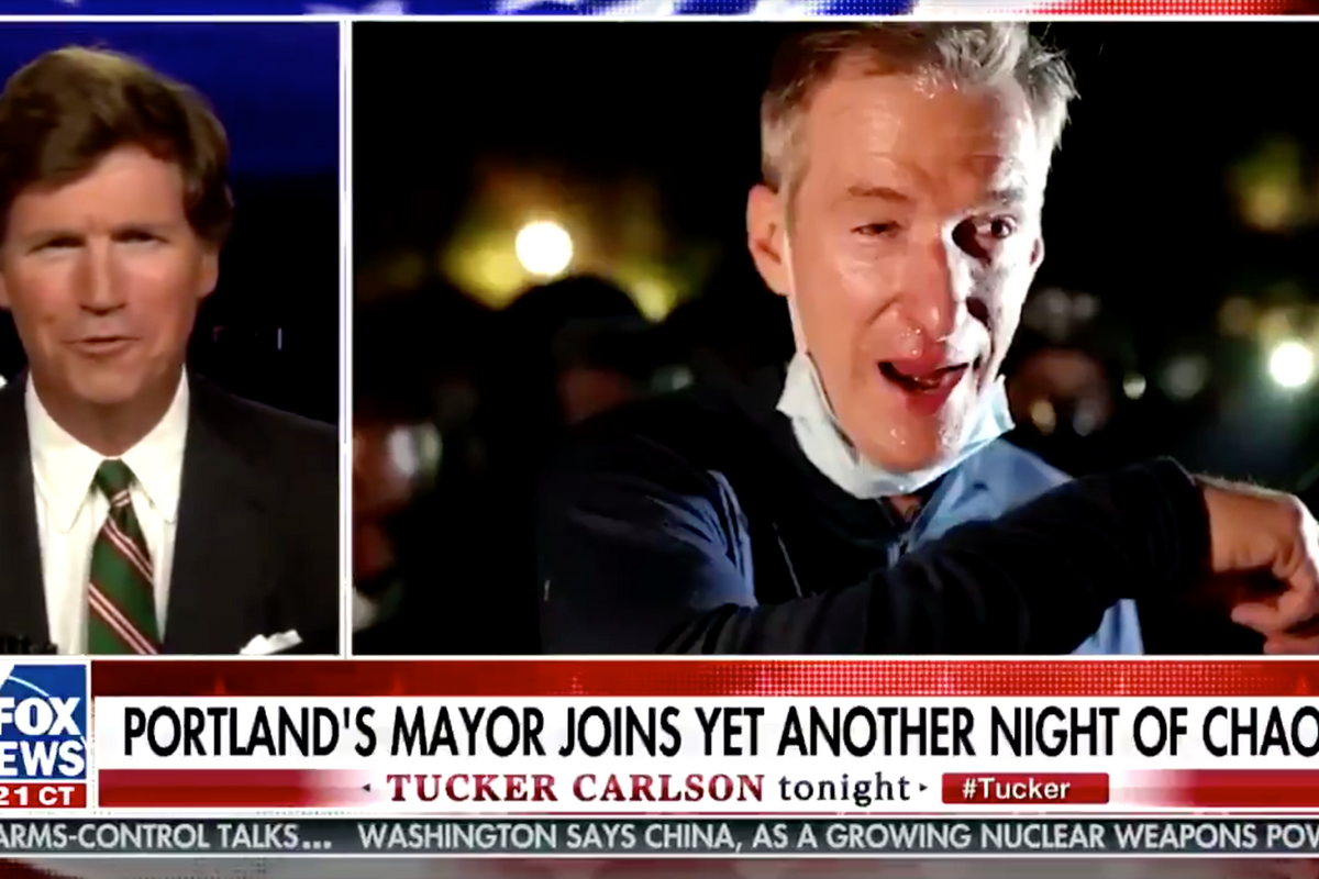 Tucker Carlson Giddy Over Teargassing Of 'Secessionist' Portland Mayor Ted Wheeler