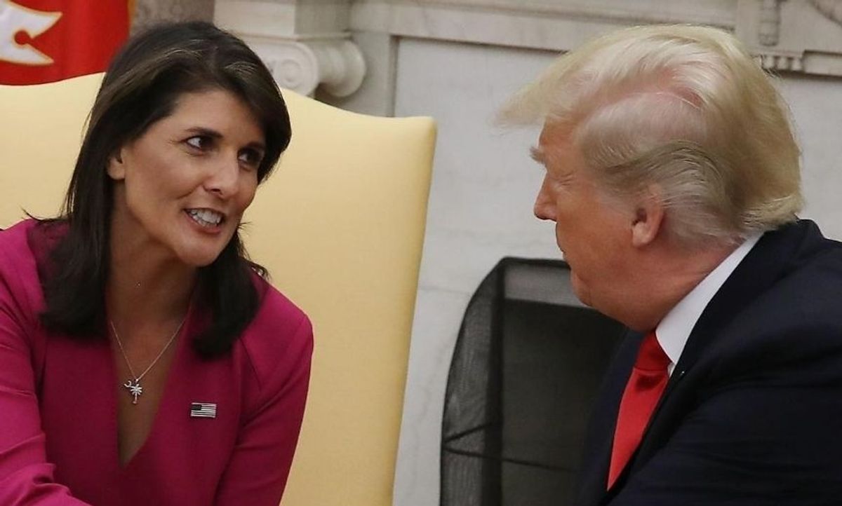 Nikki Haley Gets Eviscerated for Tweet Praising Trump as 'Selfless' After He Canceled His Florida Convention