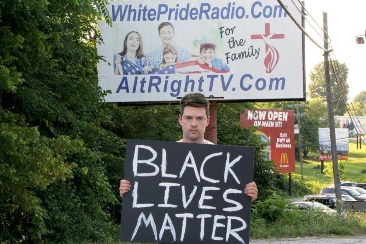 Man held up a Black Lives Matter sign in 'America's Most Racist Town' and shared how it went