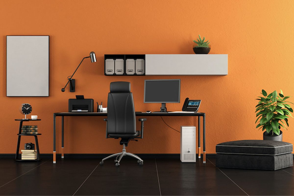 Ergonomic chair in a modern home office