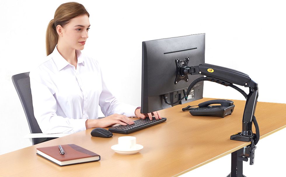 Desk clamp computer monitor stand