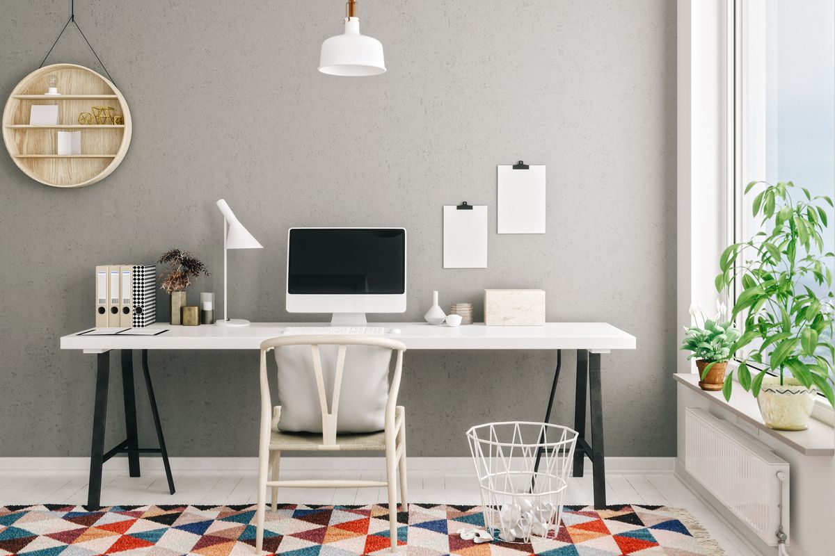 Working from home desk setup