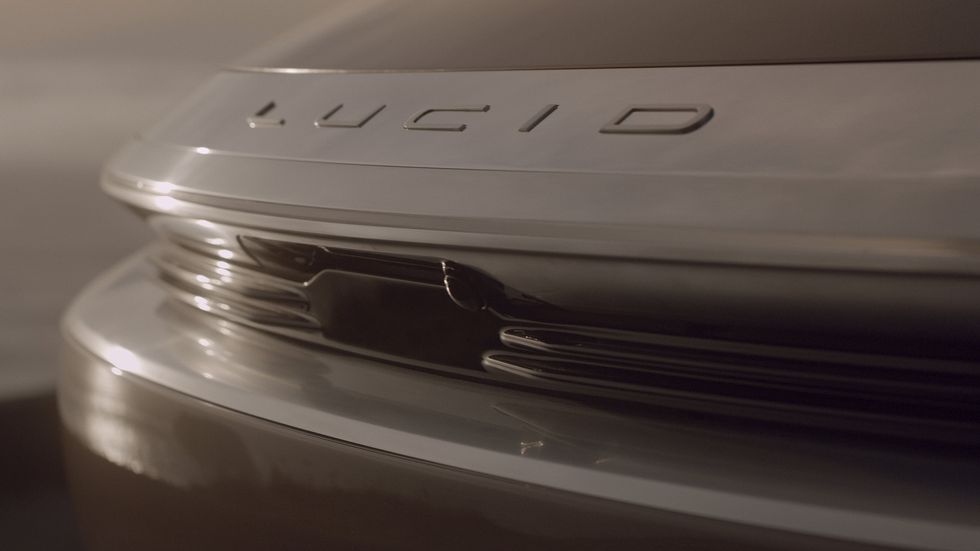 Lucid Air electric car lidar sensor