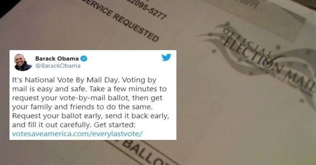Barack Obama reminds you it's time to get your mail-in ballot. Here's how to do it.