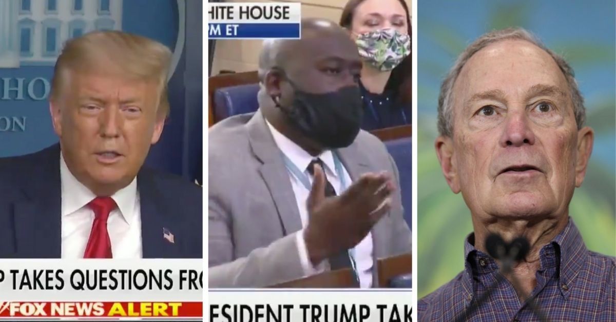 Trump Dragged For Telling Black Reporter He Looks Like Michael Bloomberg During Press Briefing