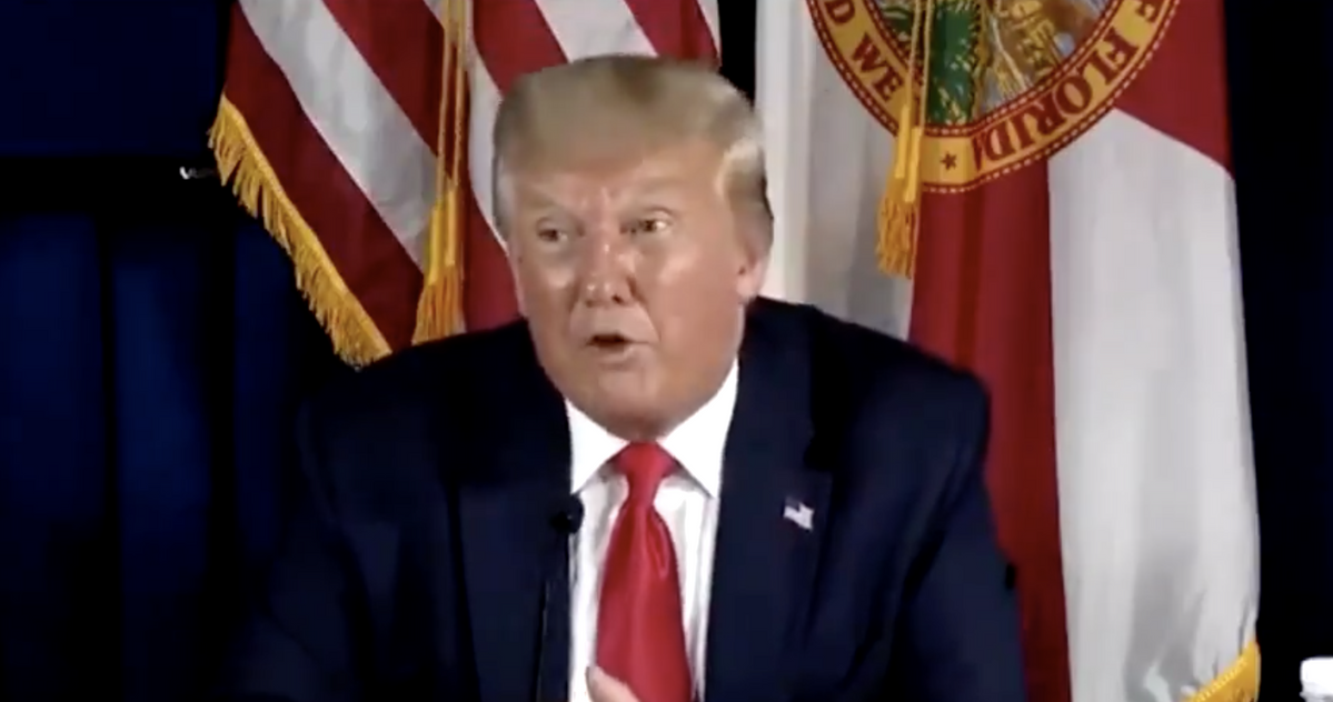 At Florida Event Trump Joked That 'the Storm' Was 'Right Behind' Him and Everyone Had the Same Response