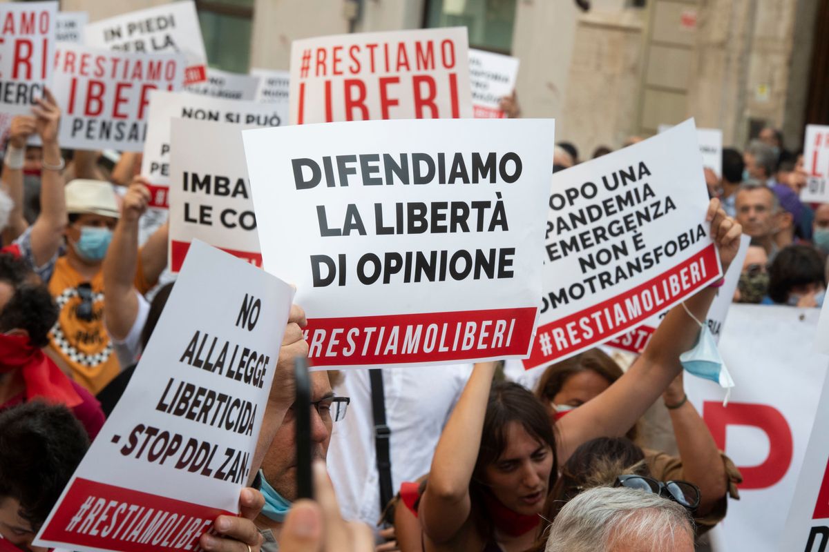 La libertà di opinione è un diritto garantito ed è a rischio mortale se passa la legge Zan