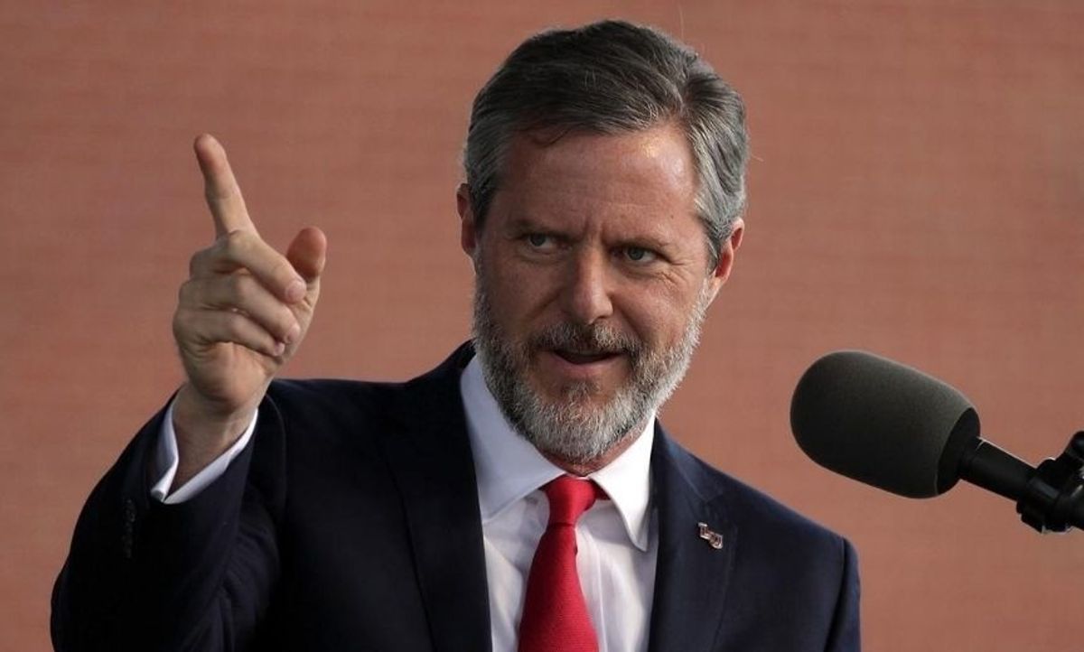 Jerry Falwell Jr. Just Deleted a Photo of Himself With His Arm Around a Woman and His Pants Undone and People Are Very Confused