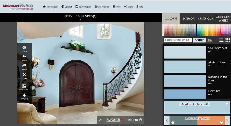 McCormick Paints Color Visualizer app