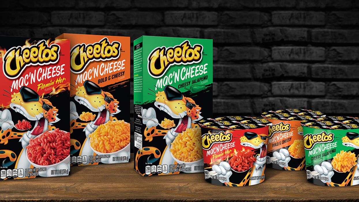 Cheetos now makes  mac and cheese, and yes, there's a Flamin' Hot variety