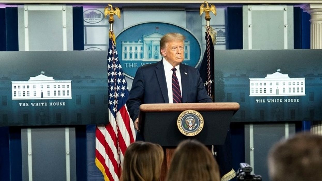 Donald Trump, press briefing