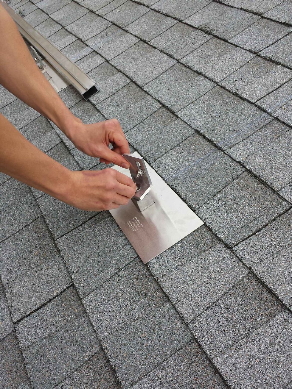 How to install standoffs on a roof B+C Guides