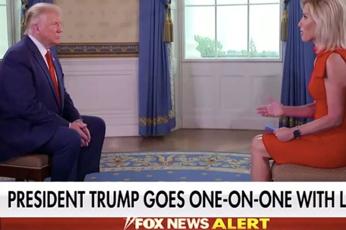 Trump was so unhinged on Fox News, Laura Ingraham tried (and failed) to coach him through it