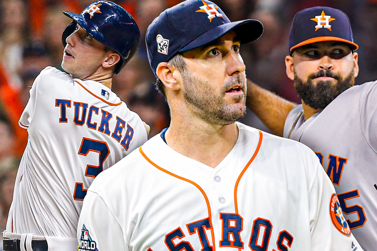 Astros Kyle Tucker, Justin Verlander, Jose Urquidy