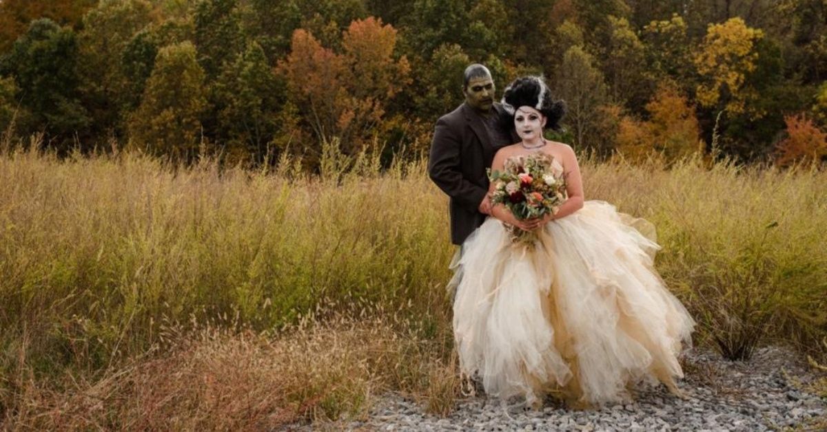 Couple Puts New Emphasis On ''Til Death Do Us Part' With Spooky Halloween-Themed Wedding