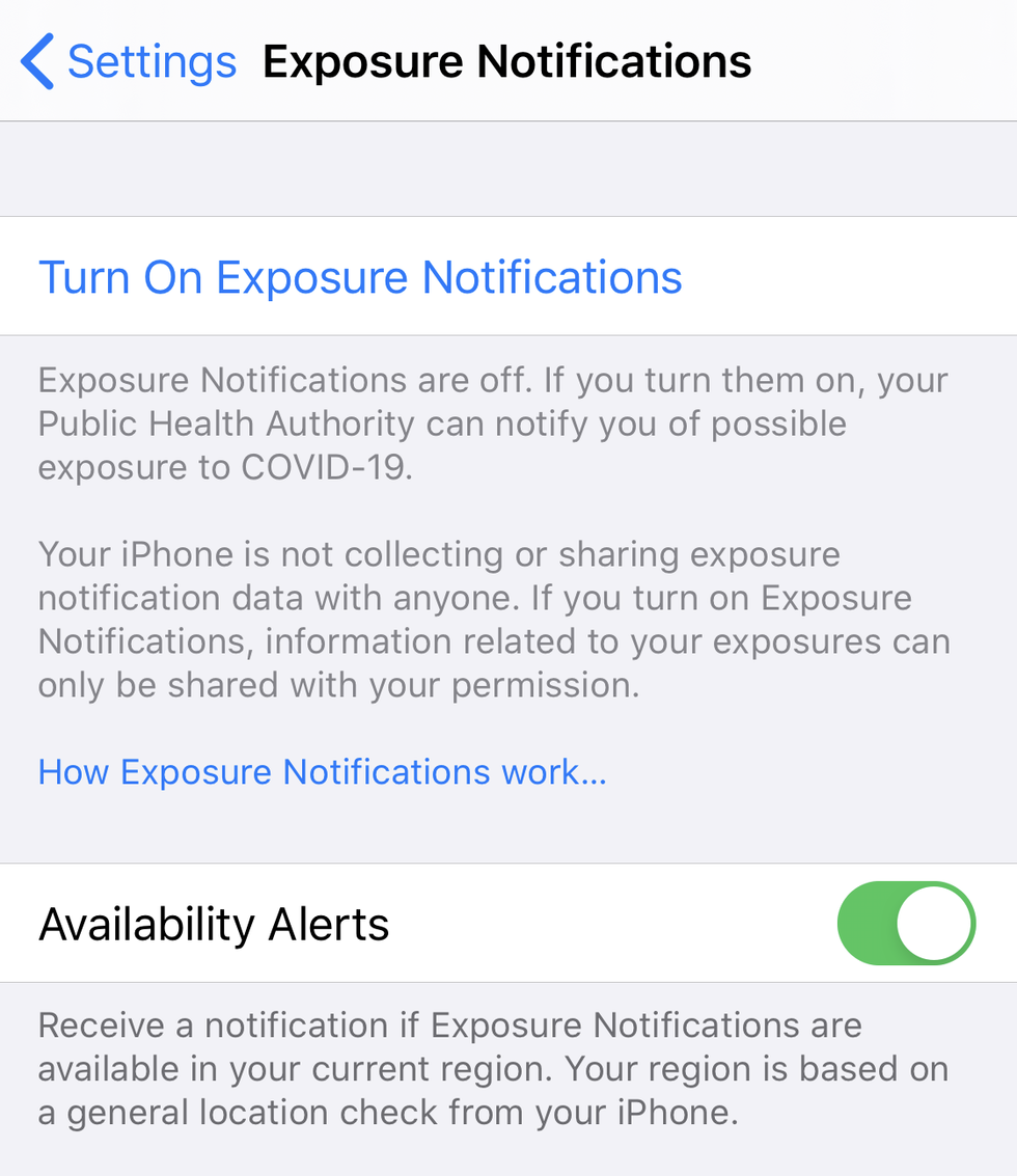 Apple iOS 13.7 contact tracing Exposure Notifications